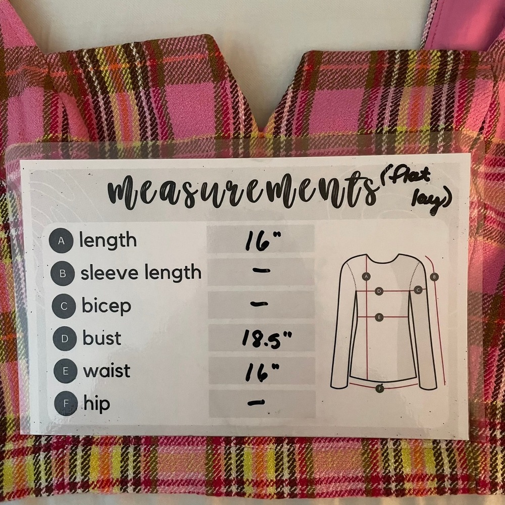 Maeve by Anthropologie US 10 Pink Plaid Structured Corset Bustier Top - Picture 9 of 9
